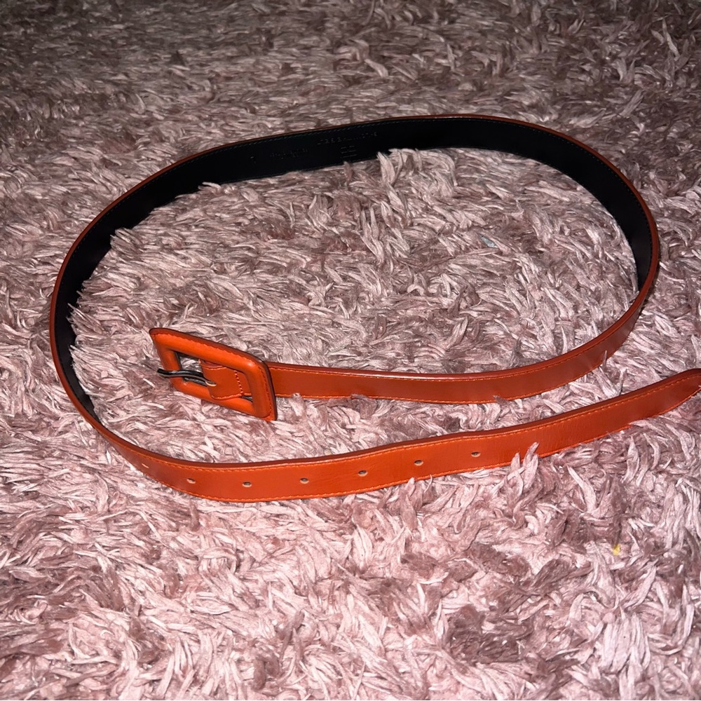 B-Low the Belt Orange Leather Belt
